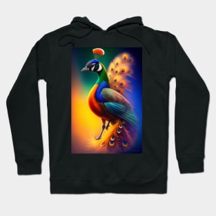 TechnoWings: The Futuristic Peacock Makwana-0006 Hoodie